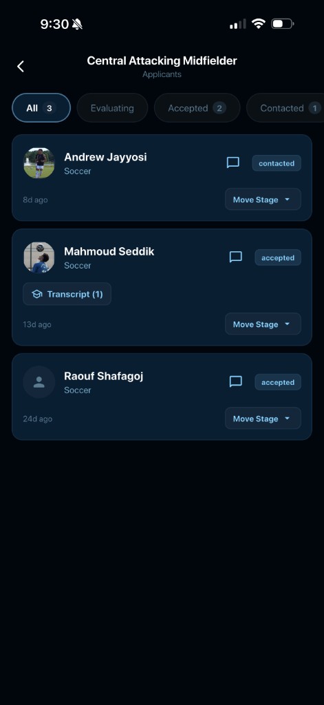Ryval applicant pipeline